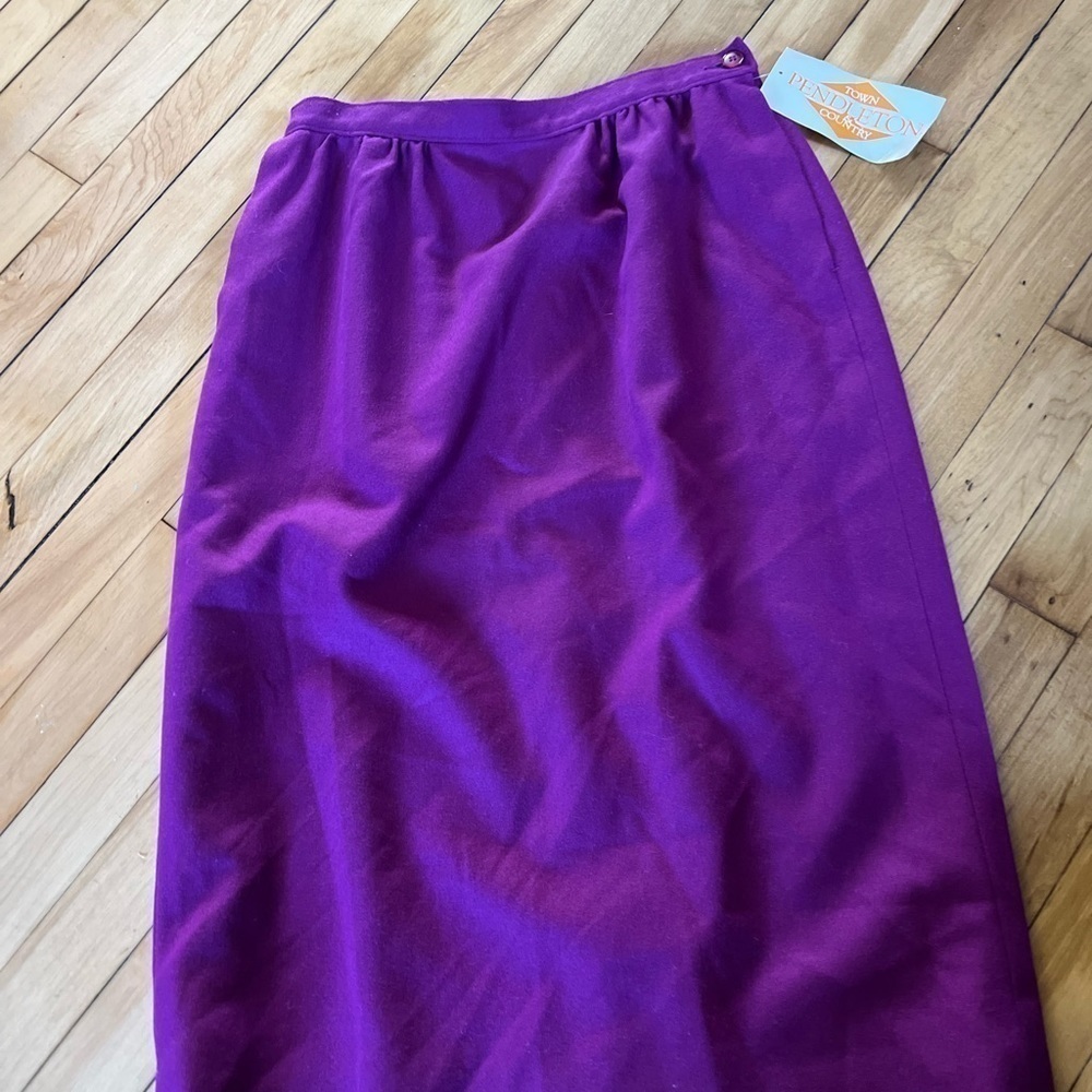 NWT Pendleton purple Aline wool‎ skirt - Picture 3 of 4